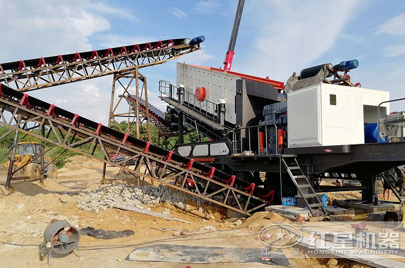移動式建筑垃圾破碎機配置圓錐破